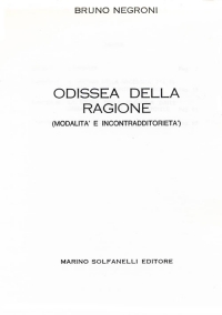 Frontespizio di Bruno Negroni, "Odissea della ragione", Solfanelli 1984