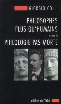 Philosophes plus qu’humains Copertina libro Philosophes plus qu’humains