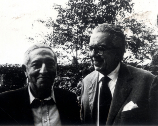 Luciano Foà con Giorgio Colli, anni '70.