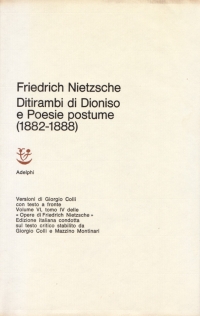 Copertina libro: Ditirambi di Dioniso e poesie postume (1882-1888)