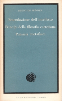 Copertina libro Emendazione dell'intelletto, Spinoza